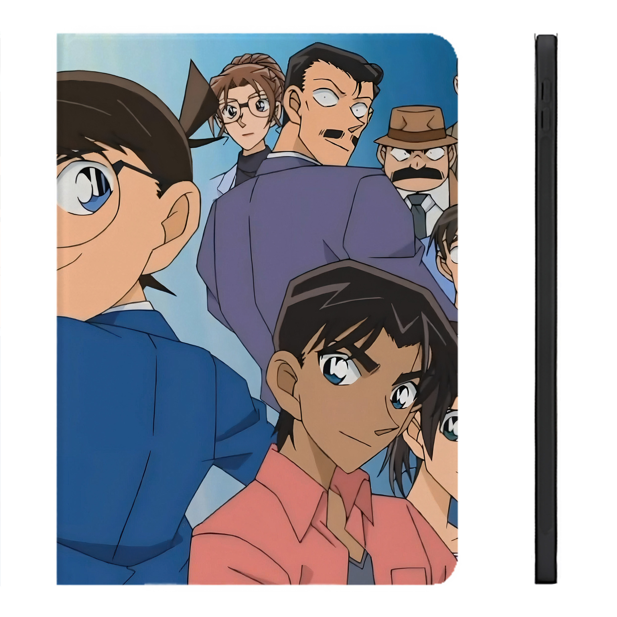 （画像用） 名探偵コナン Detective Conan IPadケース ペンホルダー付き ブックスタイルデザイン